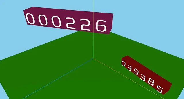 Strips of digits, all in a row