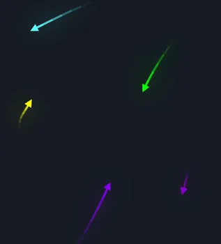 Trails flocking around